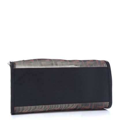 Fendi Mesh Vitello Century FF 1974 Mini Peekaboo Defender Cover Marrone Black Ebano 3 of 8
