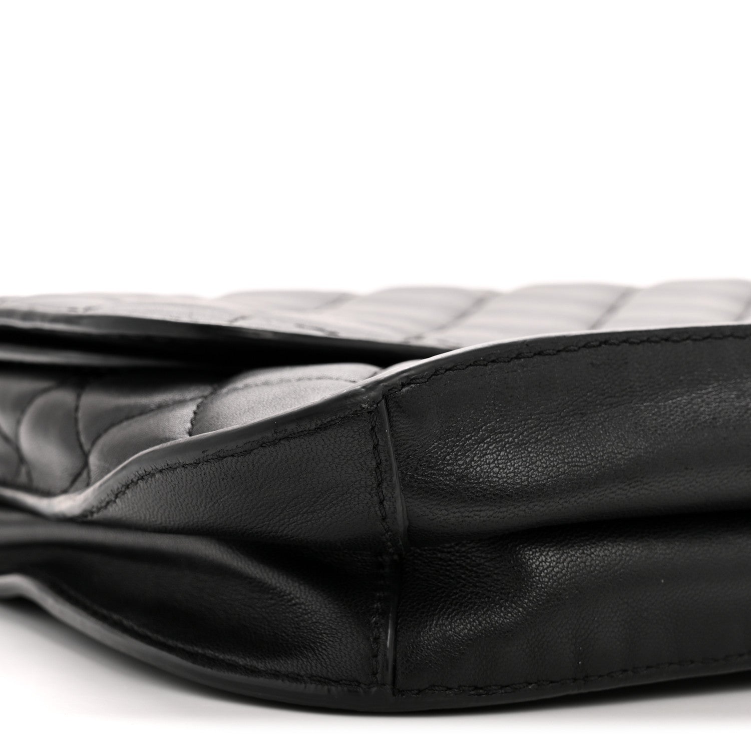 Chanel Lambskin Quilted Large Natural CC Flap Black 9 of 15