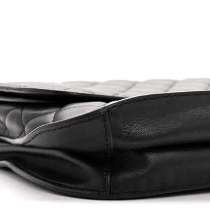 Chanel Lambskin Quilted Large Natural CC Flap Black 9 of 15