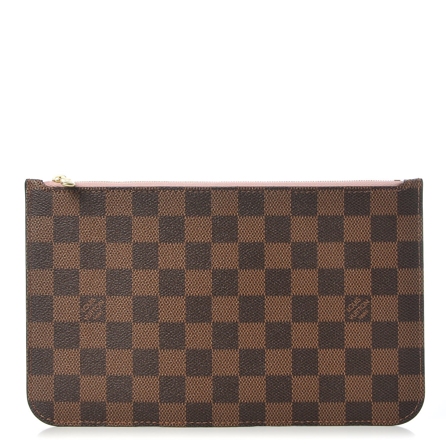 Louis Vuitton Damier Ebene Neverfull MM GM Pochette Rose Ballerine 1 of 9