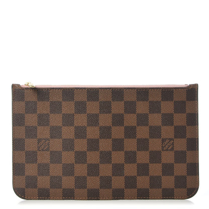 Louis Vuitton Damier Ebene Neverfull MM GM Pochette Rose Ballerine 1 of 9