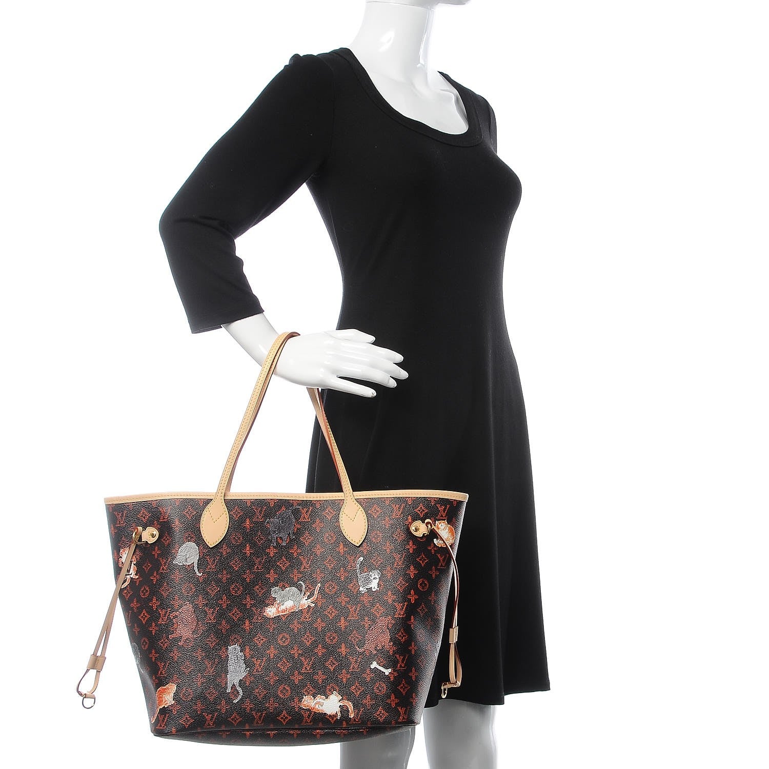Louis Vuitton Catogram Neverfull MM Marron 2 of 10