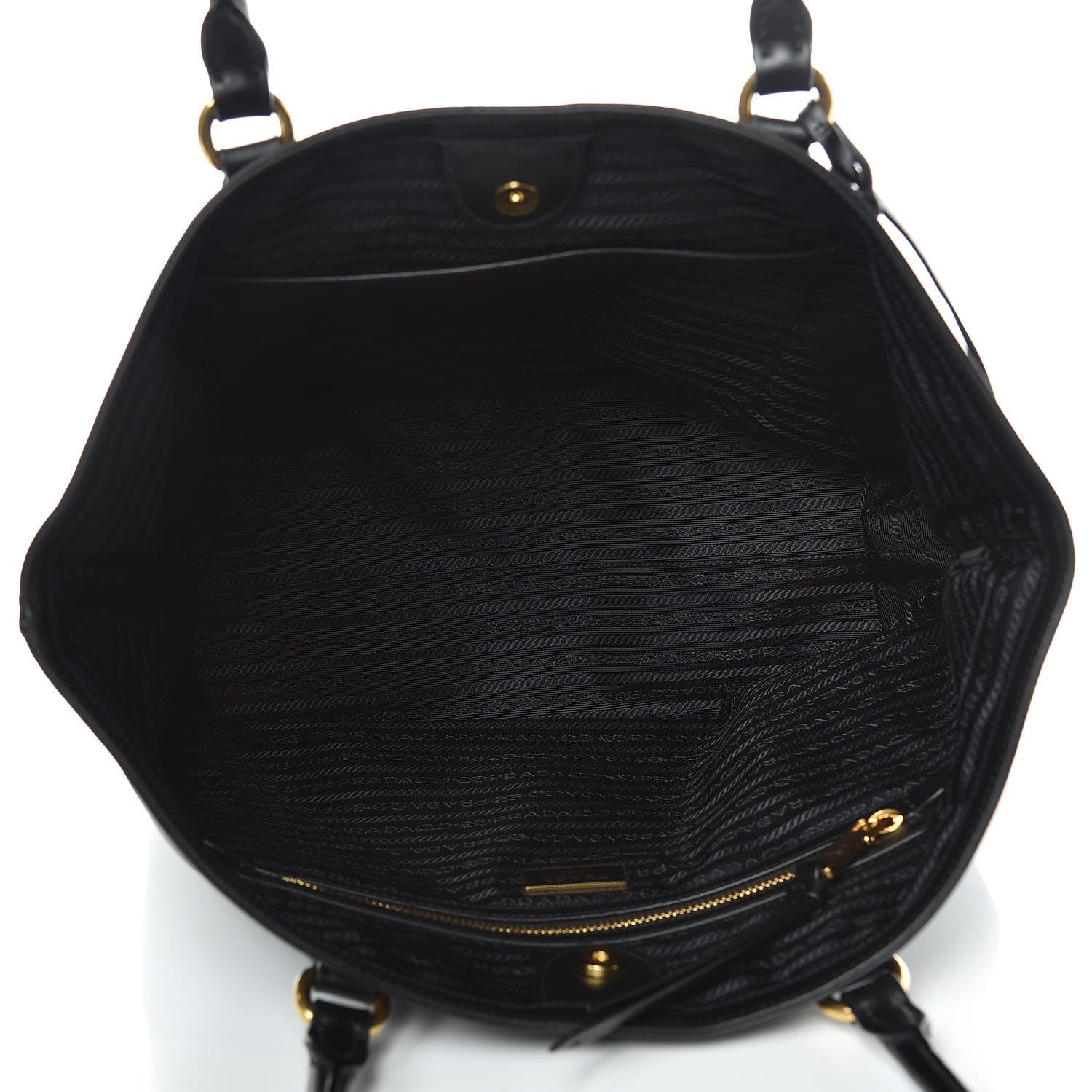 Prada Tessuto Nylon Shopping Tote Black 5 of 9