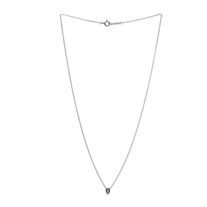 Tiffany Platinum Diamond Pear Pendant Necklace 3 of 6