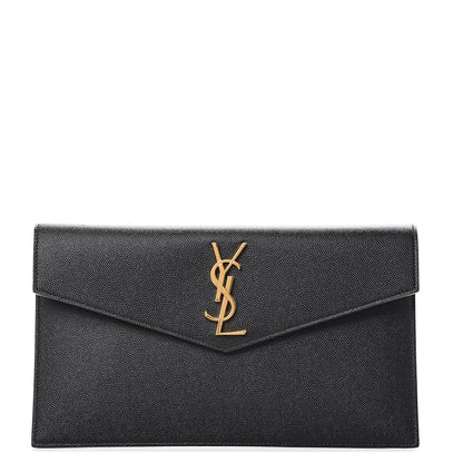 Saint Laurent Grain De Poudre Uptown Pouch Black 1 of 7