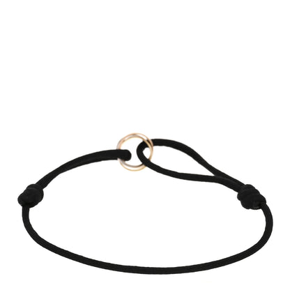 Cartier 18k Pink Yellow White Gold Trinity Adjustable Cord Bracelet Black 2 of 4