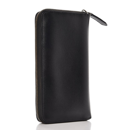 Burberry London Grainy Calfskin Renfrew Long Zip Around Wallet Black 3 of 9