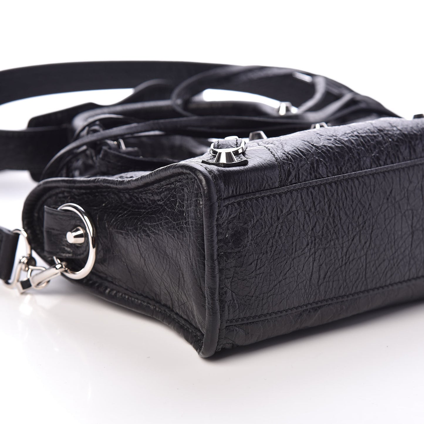 Agneau Classic Silver Hardware Mini City Black