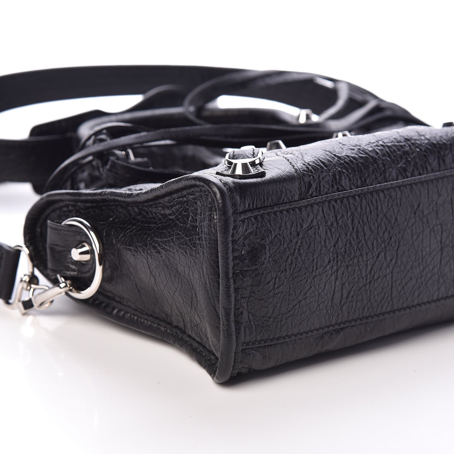 Balenciaga Agneau Classic Silver Hardware Mini City Black 8 of 9