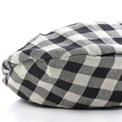 Mansur Gavriel Canvas Check Top Handle Bag Black White 7 of 11