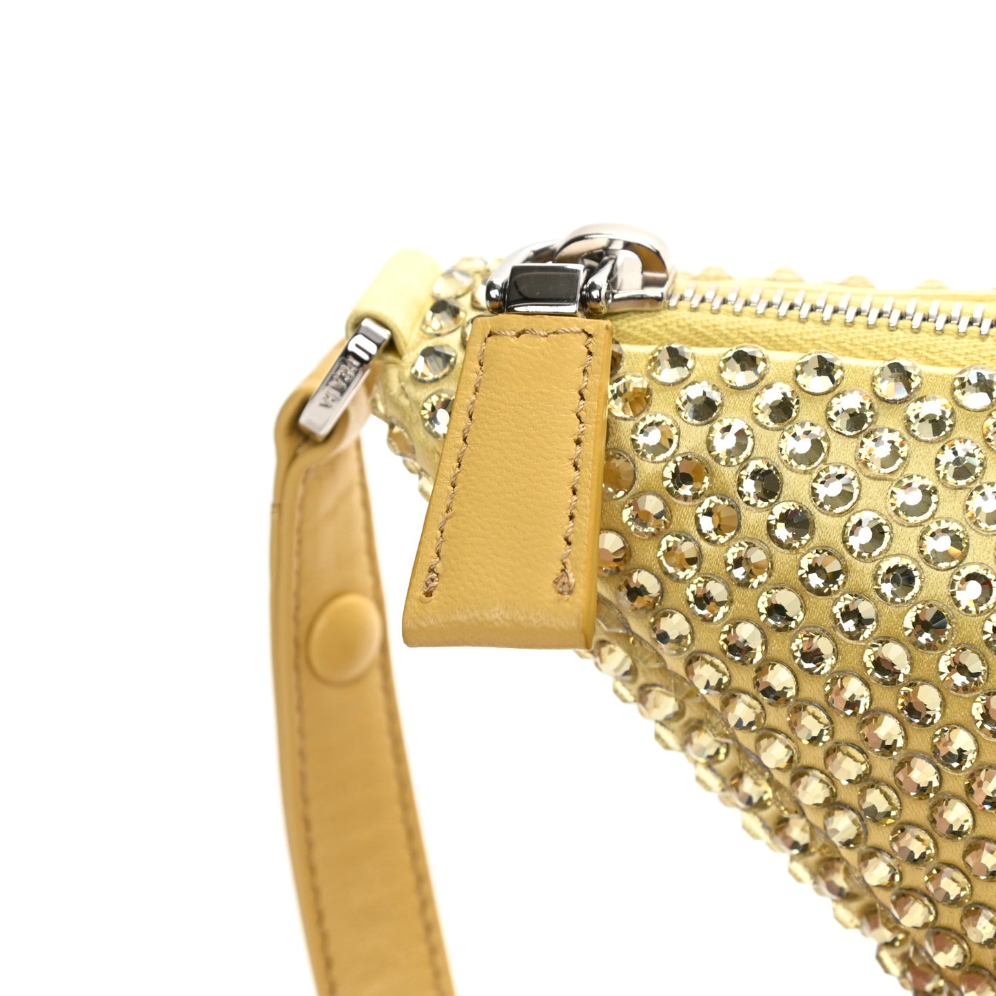 Satin Crystal Triangle Pouch Ananas