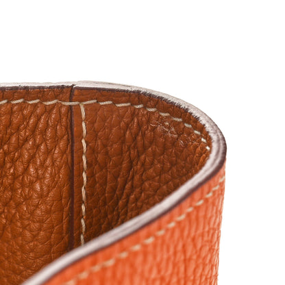 Hermes Taurillon Clemence Double Sens 45 Reversible Tote Orange Gold 10 of 10