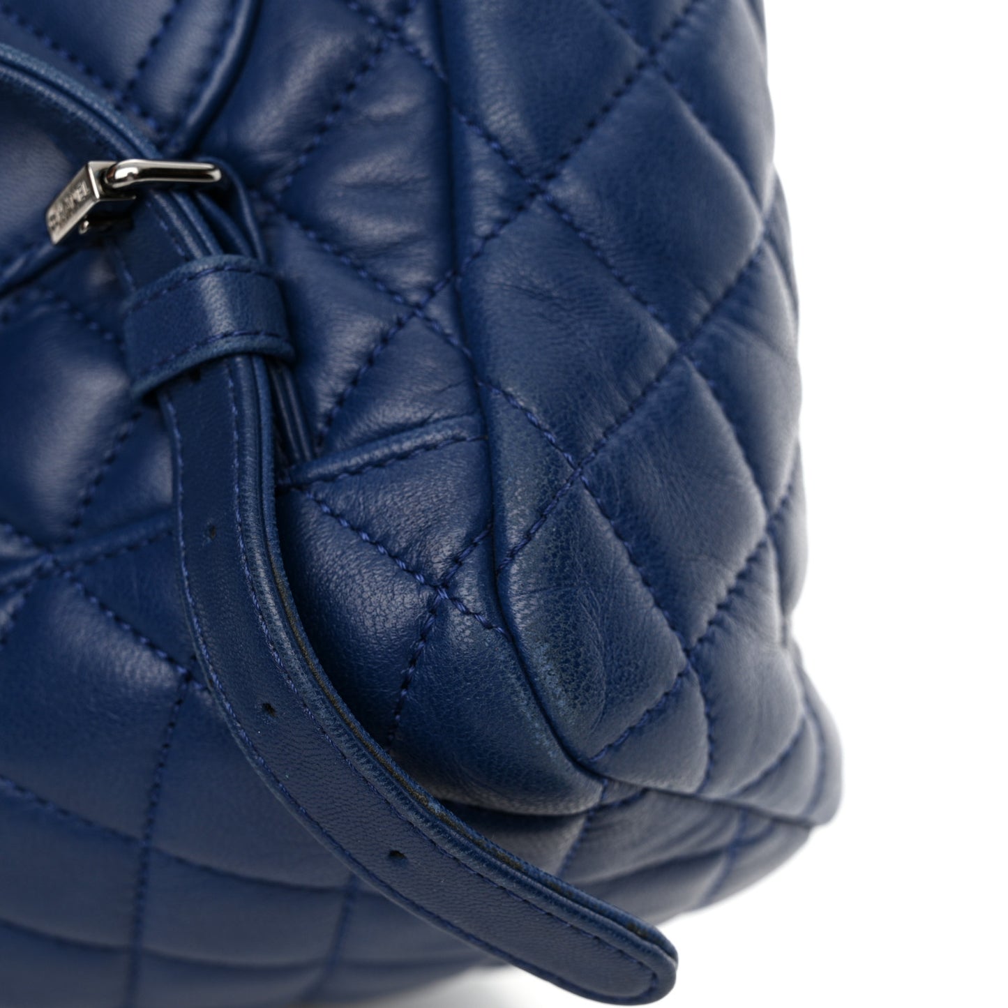 Lambskin Quilted Small Urban Spirit Backpack Blue