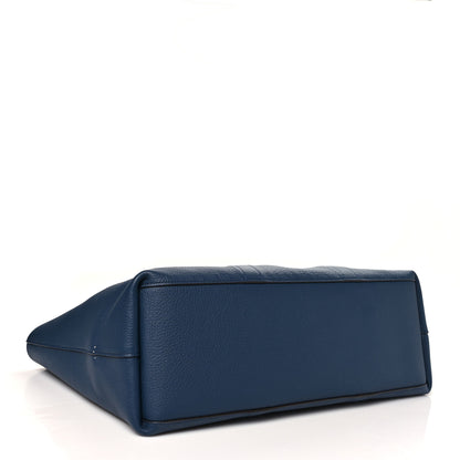 Moynat Taurillon Gex Calfskin Duo Reversible Tote GM Bleu Acier Canelle 7 of 16