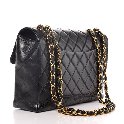 Chanel Lambskin Quilted Jumbo Single Flap Black 4 of 12