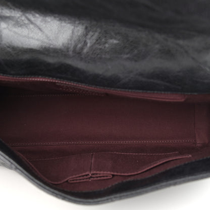 Chanel Crumpled Grained Calfskin Jumbo CC Crave Flap Black 5 of 10