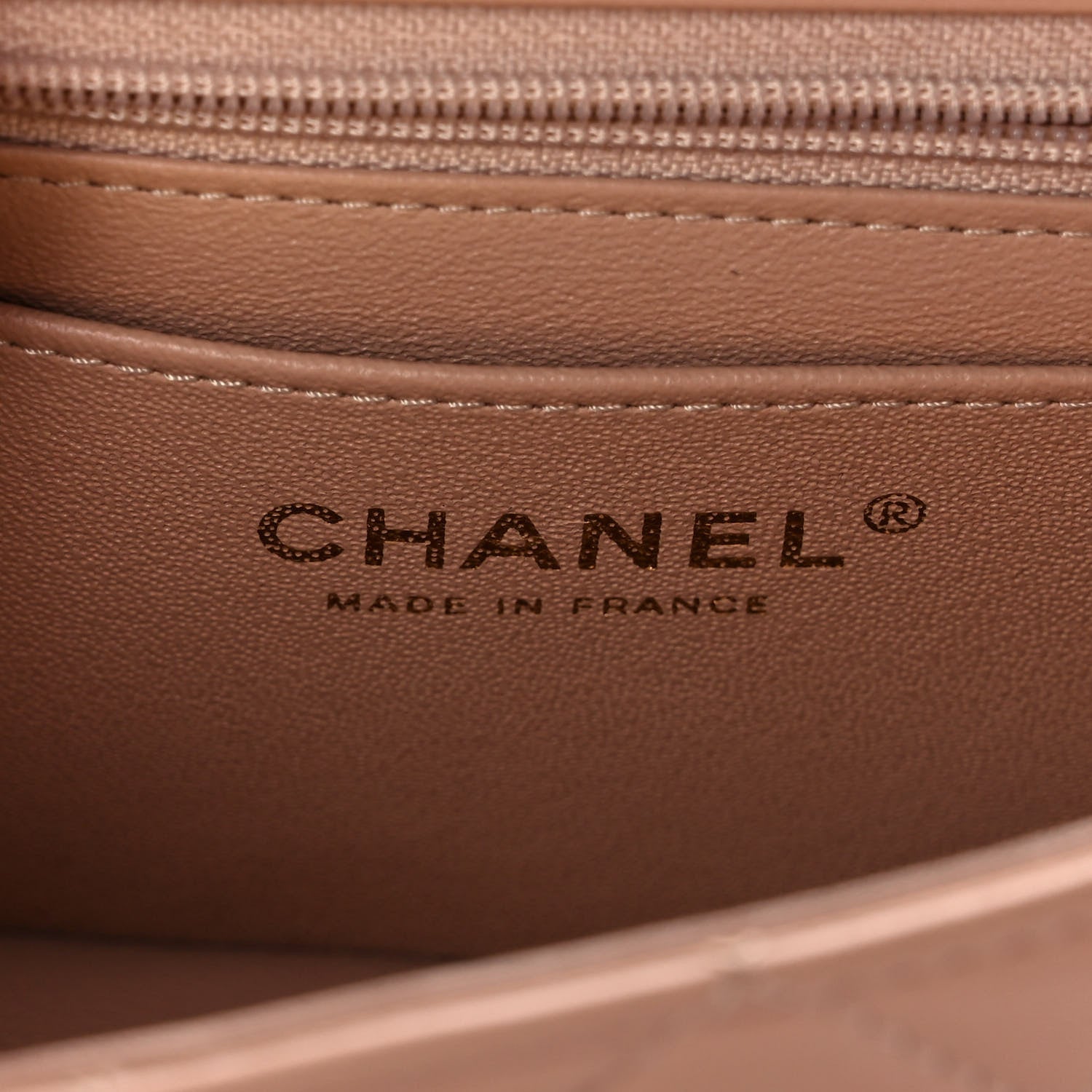Chanel Lambskin Quilted Mini Top Handle Rectangular Flap Beige 6 of 12