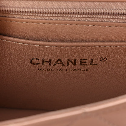 Chanel Lambskin Quilted Mini Top Handle Rectangular Flap Beige 6 of 12