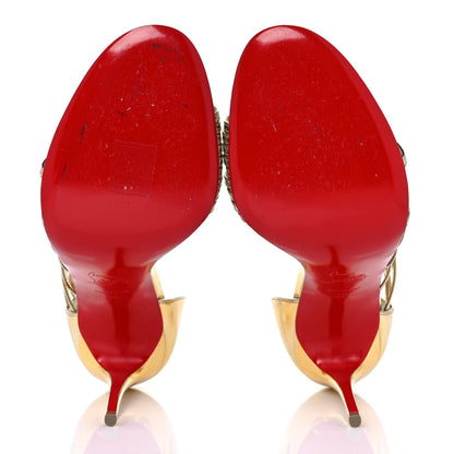 Christian Louboutin Specchio Norina 100 Sandals 39 Gold 5 of 8