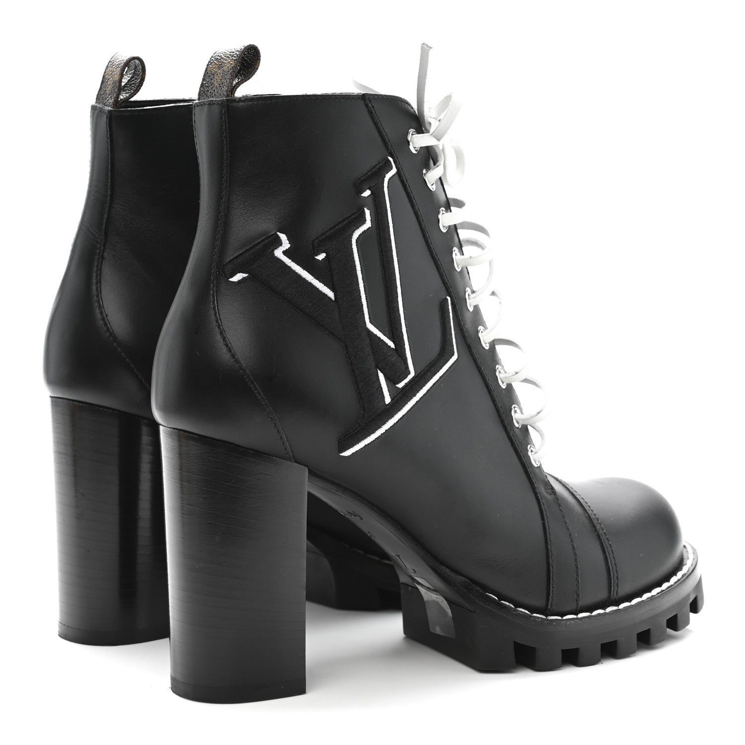 Louis Vuitton Calfskin Monogram Star Trail Ankle Boots 41 Black 5 of 8
