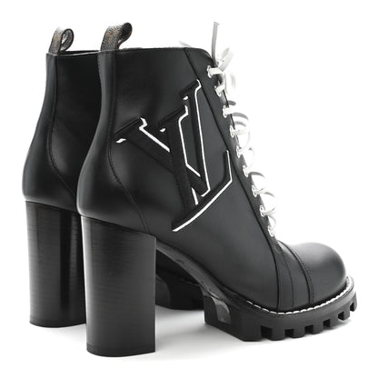 Louis Vuitton Calfskin Monogram Star Trail Ankle Boots 41 Black 5 of 8