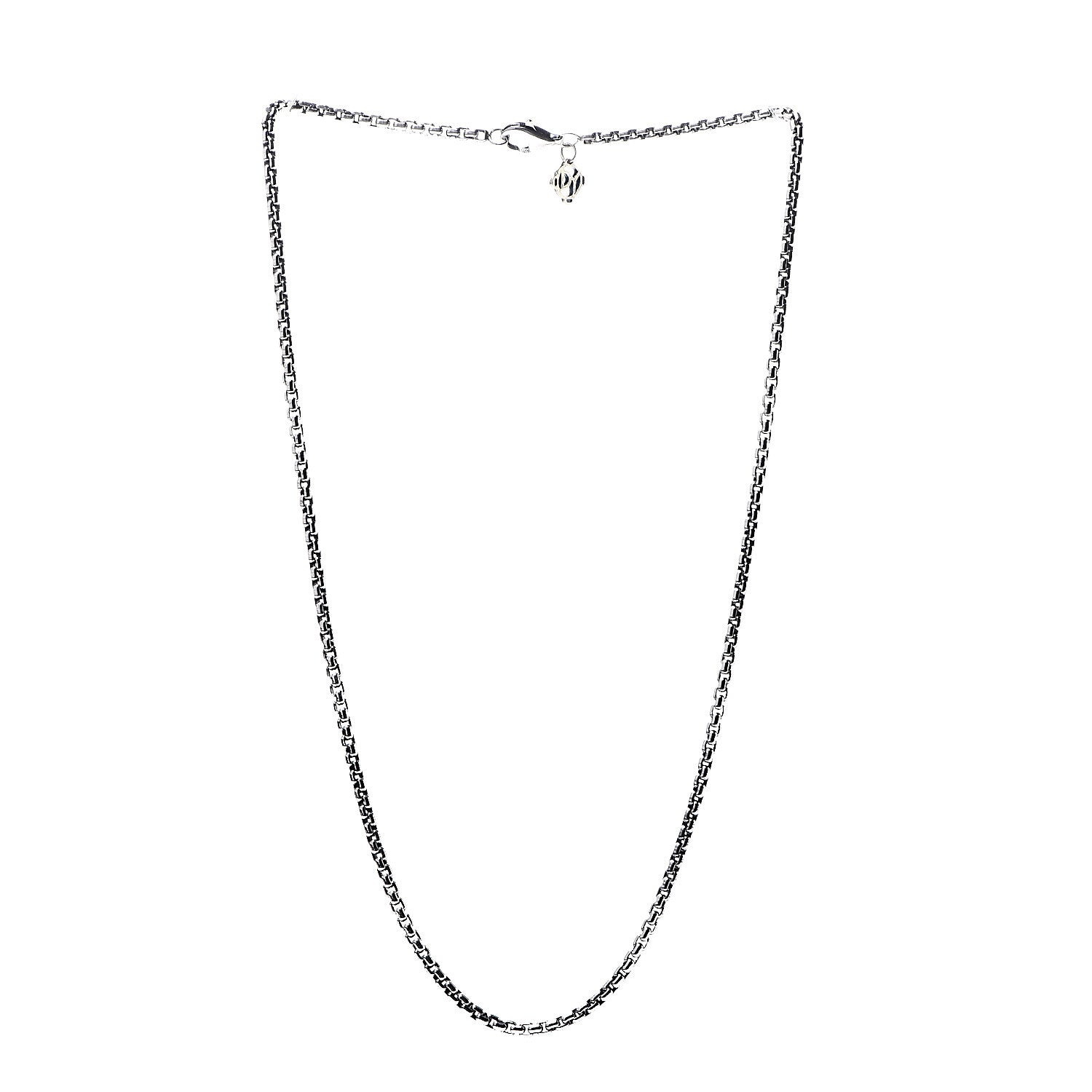 David Yurman Sterling Silver 14K Yellow Gold 2.7mm Box Chain Necklace 16" 2 of 3