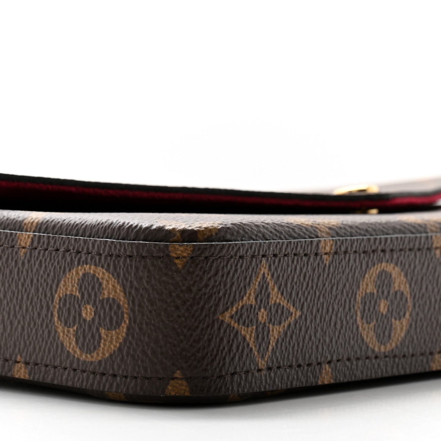 Monogram Pochette Felicie Chain Wallet Fuchsia