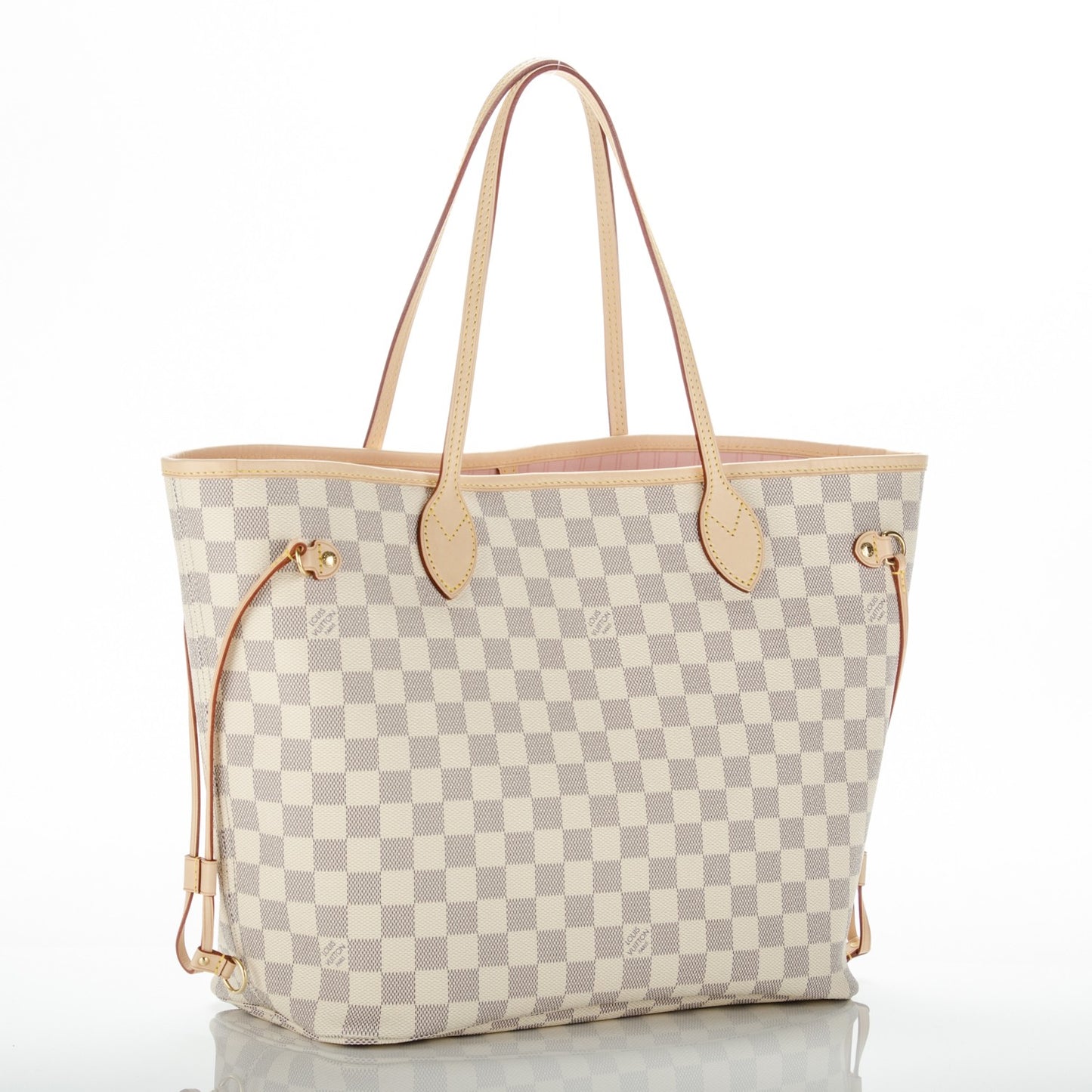 Damier Azur Neo Neverfull MM Rose Ballerine