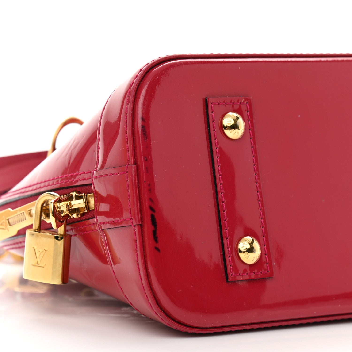 Louis Vuitton Vernis Alma BB Rose Indien 8 of 13