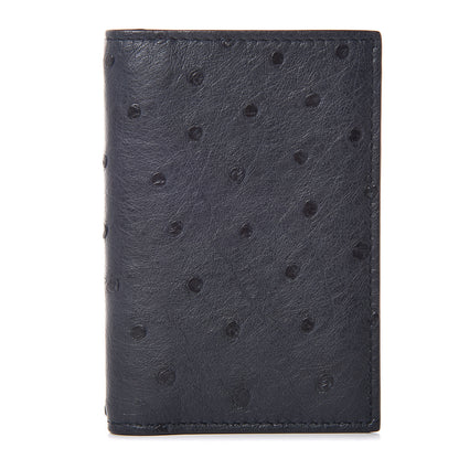 Prada Ostrich Card Holder Blue 1 of 9