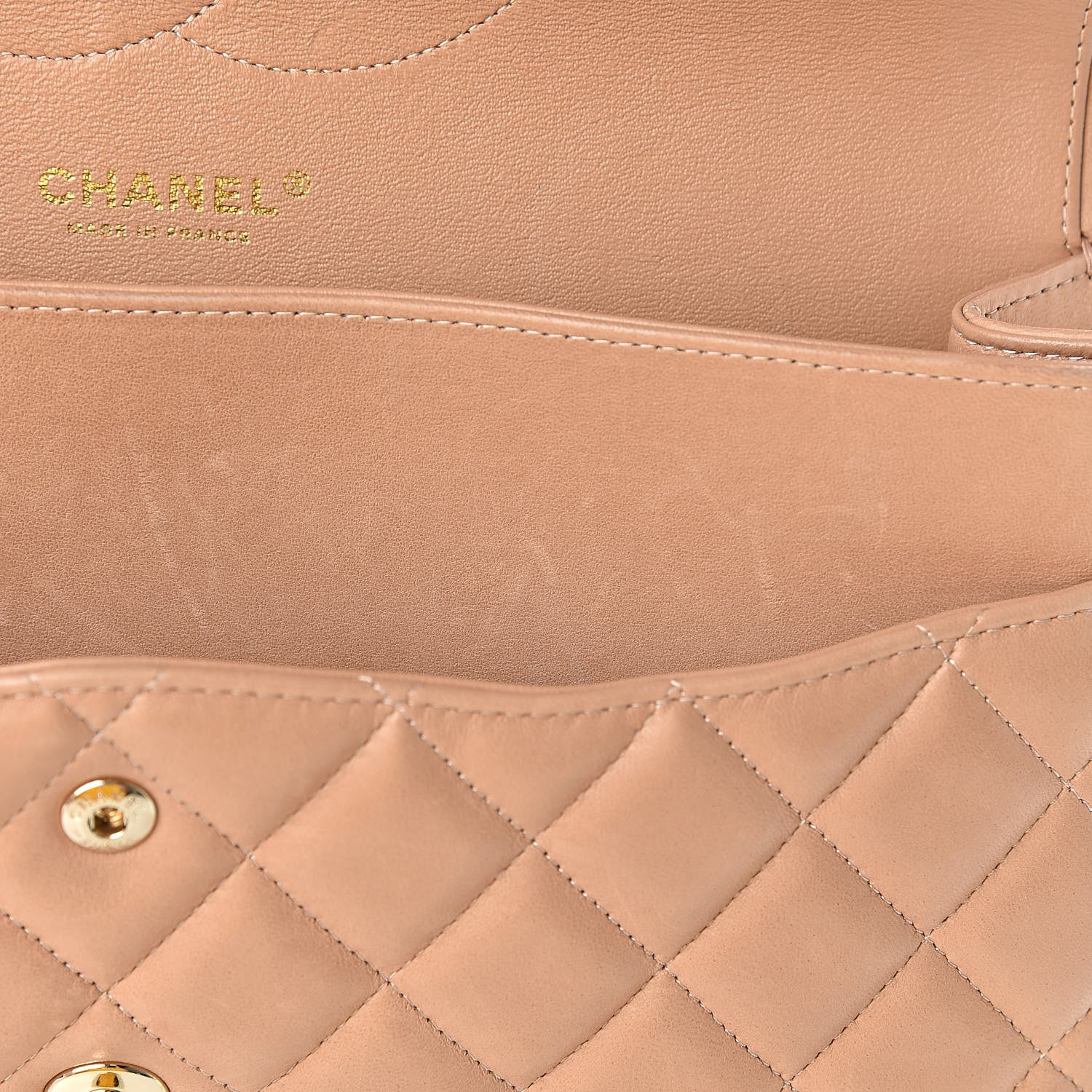 Chanel Lambskin Quilted Jumbo Double Flap Beige Clair 14 of 25