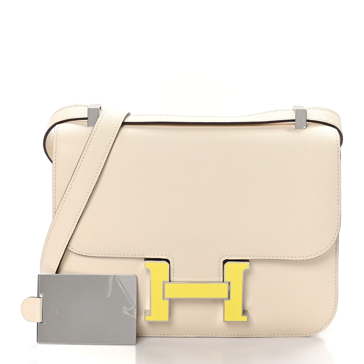 Hermes Epsom Enamel Constance 1-24 Nata Jaune Citron 3 of 11