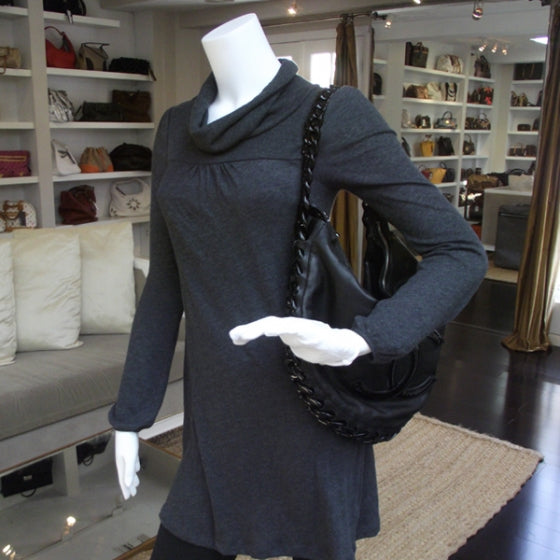 Jumbo Modern Chain Hobo Black