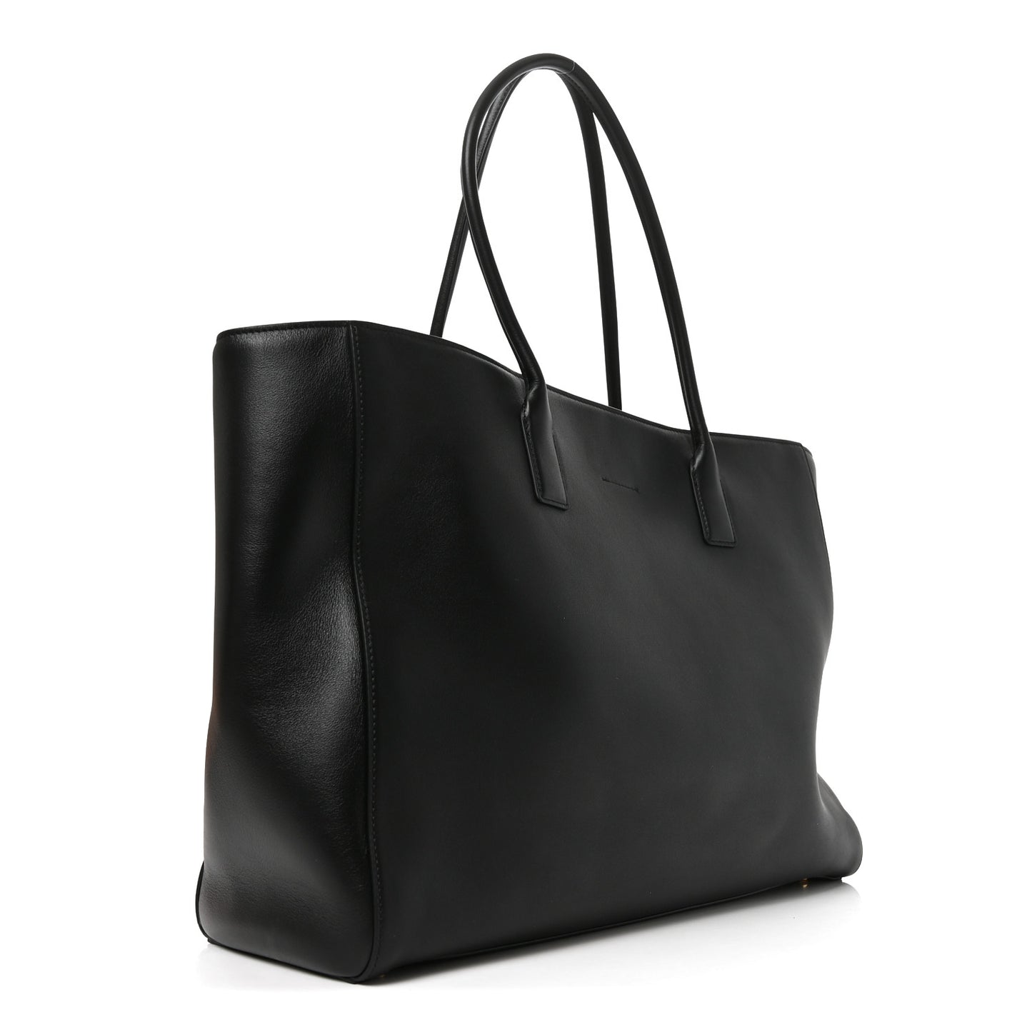 Calfskin Archetype Large Shopping Tote Black