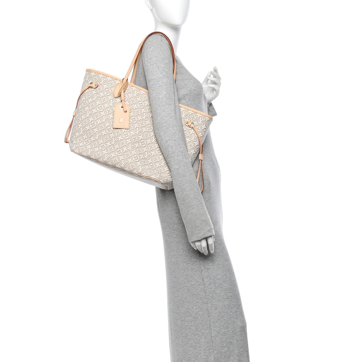 Louis Vuitton Jacquard Monogram Embleme Neverfull MM Peuplier 3 of 17