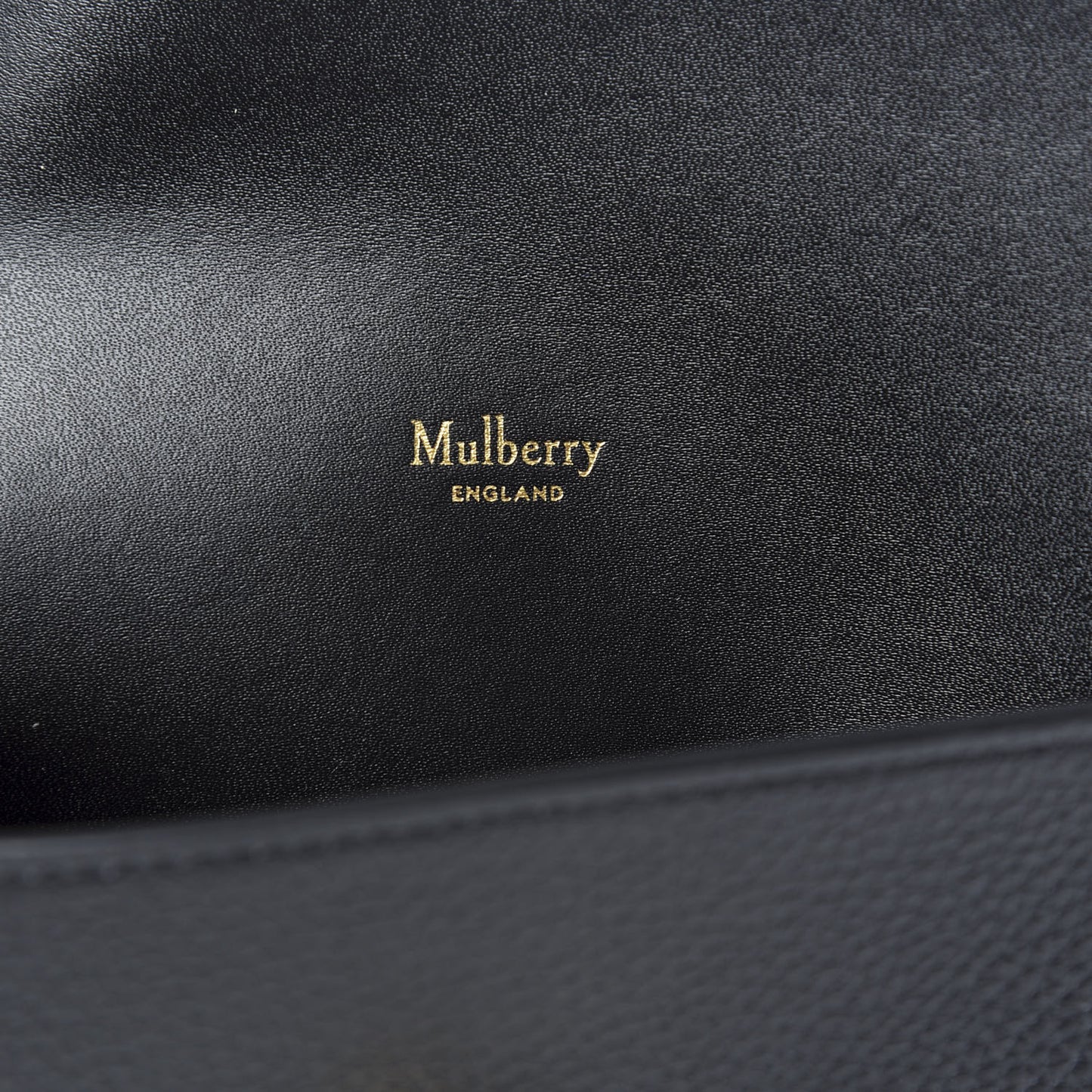 Classic Grain Calfskin Large Darley Cosmetic Pouch Black