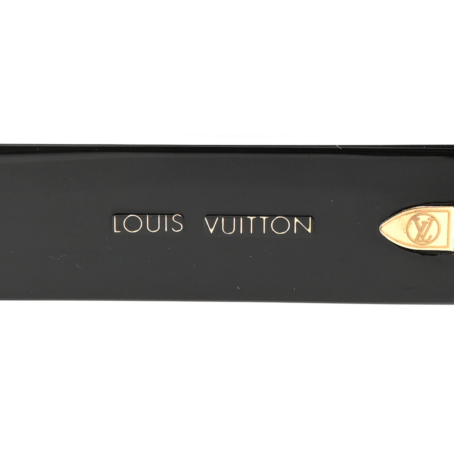 Acetate LV Moon Rectangle Sunglasses Black