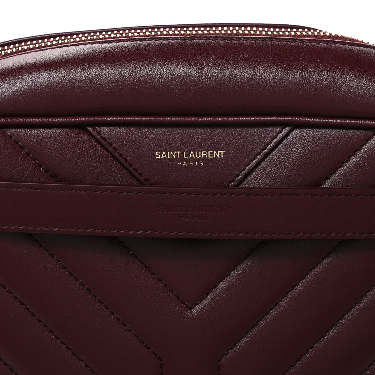 Saint Laurent Calfskin Matelasse Joan Camera Bag Rouge Legion 7 of 9