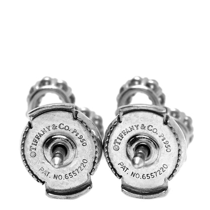 Tiffany Platinum Diamond Extra Mini Heart Earrings 3 of 4