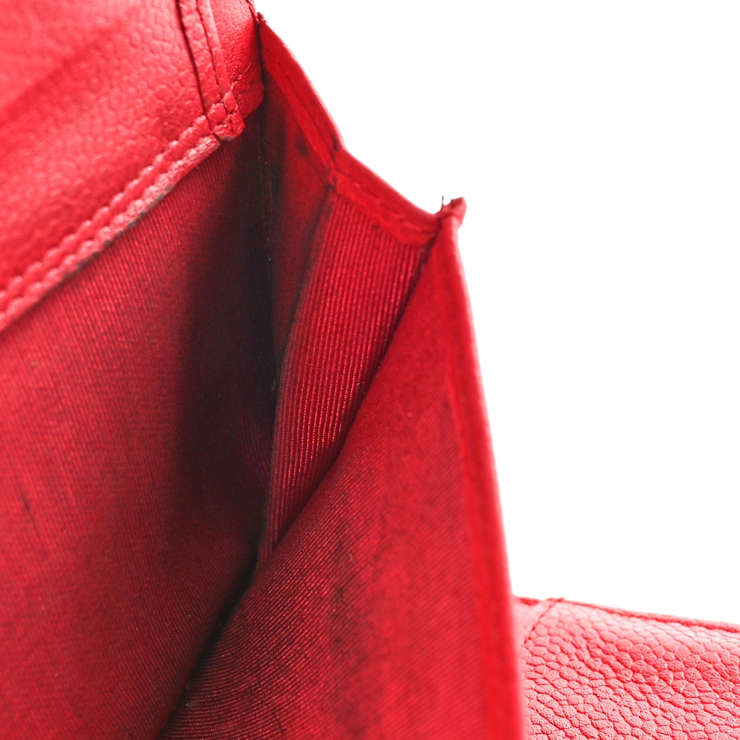 Caviar Quilted Large Flap Wallet Red