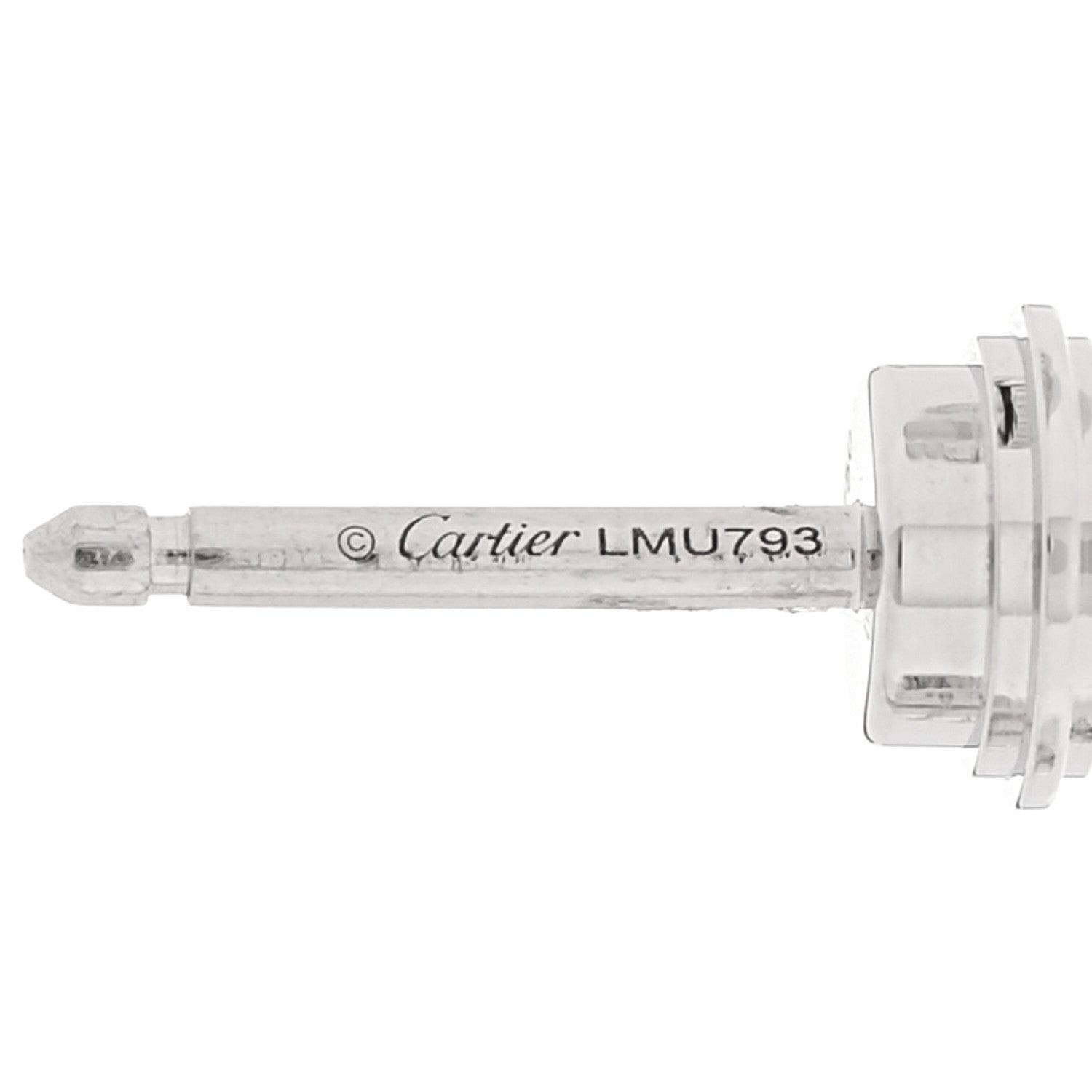 Cartier 18K White Gold Diamond MM D'Amour Earrings 4 of 5