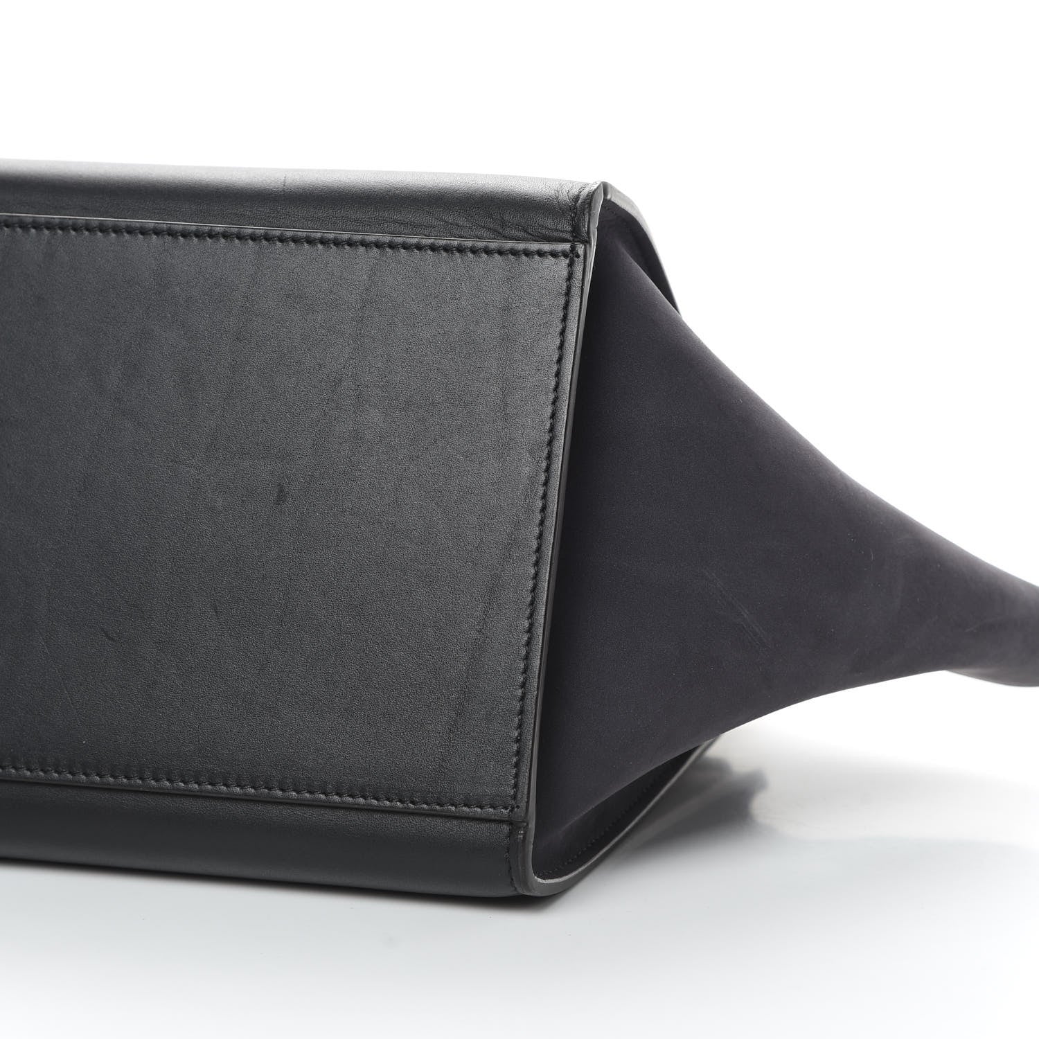 Celine Nubuck Crocodile Embossed Small Trapeze Navy 10 of 18