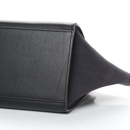 Celine Nubuck Crocodile Embossed Small Trapeze Navy 10 of 18