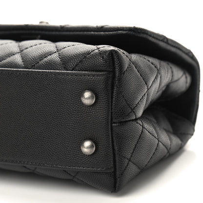 Chanel Caviar Lizard Embossed Quilted Mini Coco Handle Flap Black 6 of 8