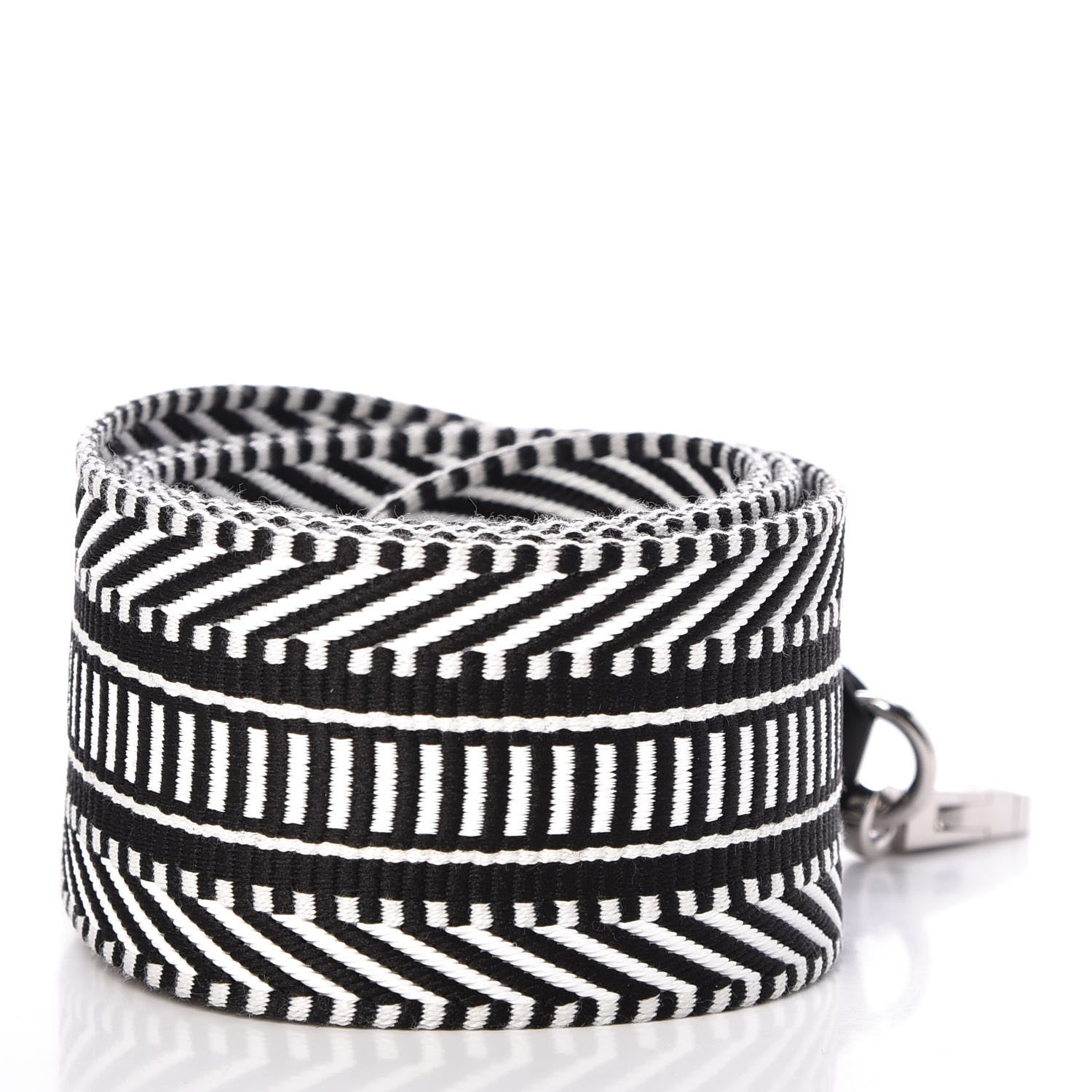 Hermes Toile Swift 50mm Sangle Cavale Shoulder Strap Black Ecru 2 of 4