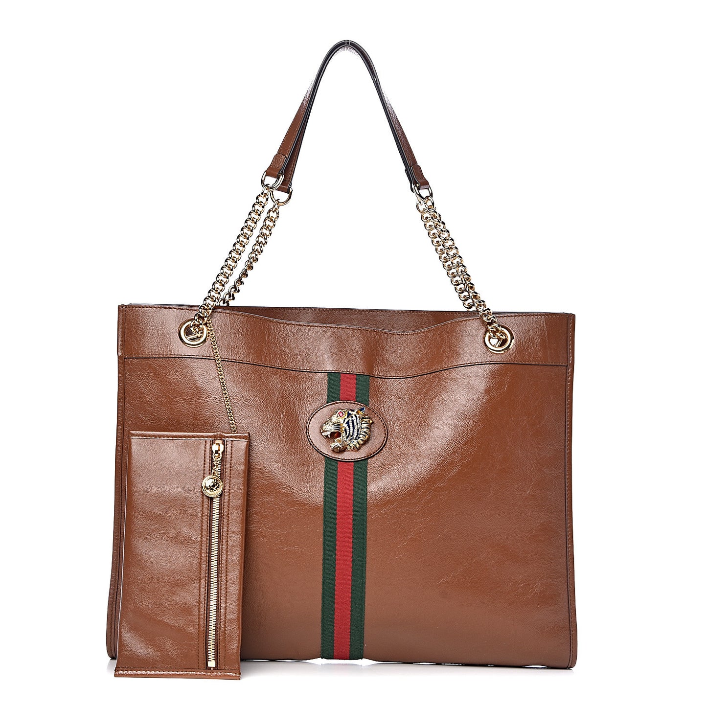 Calfskin Large Rajah Chain Tote Cuir
