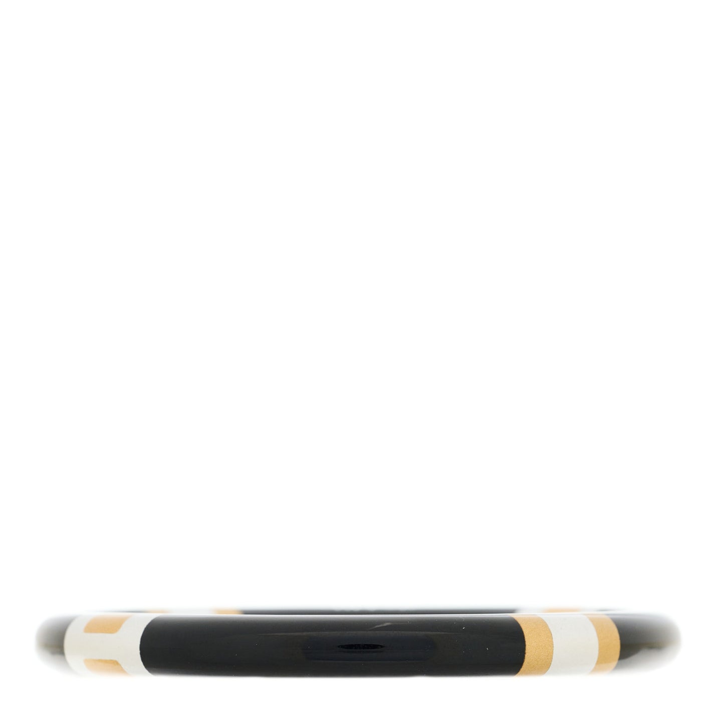 Lacquered Wood H Equipe PM Bangle Bracelet T1 Black