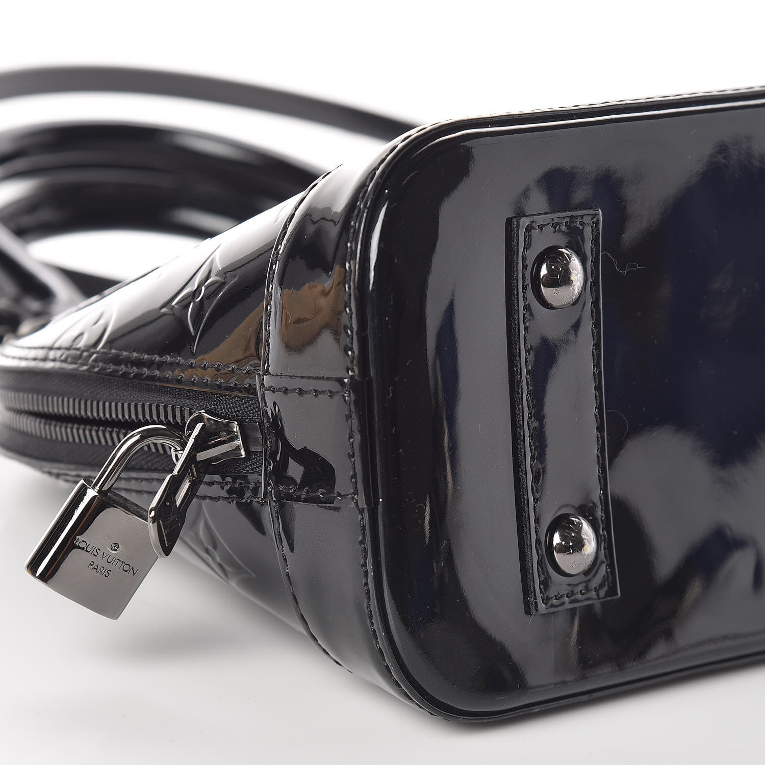 Louis Vuitton Vernis Alma BB Noir Magnetique 8 of 9