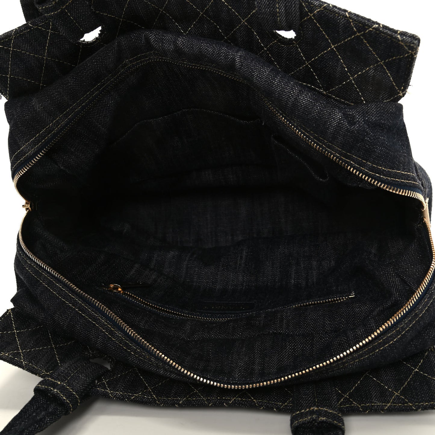 Denim CC Double Pocket Shoulder Bag