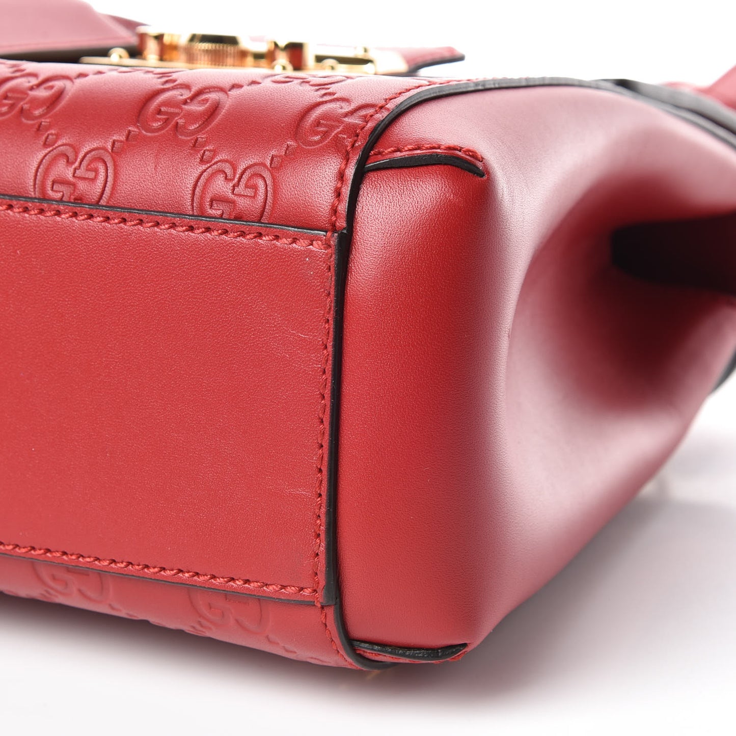 Guccissima Signature Padlock Backpack Hibiscus Red